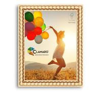 CLAMARO Bubble Cadre photo design 35 x 49 cm, style boules à bulles, doré, fabriqué à la main, en MDF, avec verre acrylique, cadre pour photos, posters ou puzzles