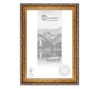 Clamaro Cadre Photo Vienne Baroque Ancien, Bois Massif, Doré, 15x25 cm