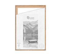 Clamaro Caisse Américaine SFR35, 50x70 cm, Chêne Vieilli Argenté | Moulure de Cadre en Bois MDF, Espace Ombre env. 7-8 mm, Crochet Dentelé Métallique, Matériel de Fixation Inclus, sans Toile