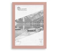 Clamaro COLLAGE Cadre Photo 25x35 | Rose pastel | Cadre en MDF avec verre acrylique incassable, panneau arrière et crochets en métal (profil de cadre largeur 30 mm)
