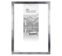 Clamaro COLLAGE Cadre Photo 34x54 | Argent brossé | Cadre en MDF avec verre acrylique incassable, panneau arrière et crochets en métal (profil de cadre largeur 30 mm)