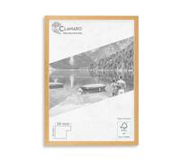 Clamaro COLLAGE Cadre Photo 44,5x68 | Chêne Windsor | Cadre en MDF profil fin 20 mm avec verre acrylique incassable, panneau arrière et crochets en métal