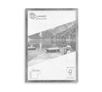 Clamaro COLLAGE Cadre Photo 50x110 | Argent brossé | Cadre en MDF profil fin 20 mm avec verre acrylique incassable, panneau arrière et crochets en métal