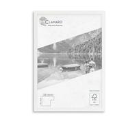 Clamaro COLLAGE Cadre Photo 60x120 | Blanc mat | Cadre en MDF profil fin 20 mm avec verre acrylique incassable, panneau arrière et crochets en métal