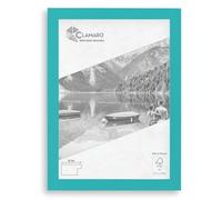 Clamaro COLLAGE Cadre Photo 60x80 | Turquoise pastel | Cadre en MDF avec verre acrylique incassable, panneau arrière et crochets en métal (profil de cadre largeur 30 mm)