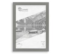 Clamaro COLLAGE Cadre Photo 68x98 | Gris acier | Cadre en MDF avec verre acrylique incassable, panneau arrière et crochets en métal (profil de cadre largeur 30 mm)
