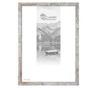 Clamaro COLLAGE Cadre Photo 86x126 | Blanc vintage | Cadre en MDF avec verre acrylique incassable, panneau arrière et crochets en métal (profil de cadre largeur 30 mm)