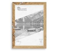 Clamaro COLLAGE Cadre Photo A2 42x59,4 | Chêne ancien | Cadre en MDF avec verre acrylique incassable, panneau arrière et crochets en métal (profil de cadre largeur 30 mm)