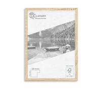 Clamaro COLLAGE Cadre Photo A2 42x59,4 | Chêne Sonoma | Cadre en MDF profil fin 20 mm avec verre acrylique incassable, panneau arrière et crochets en métal