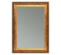 CLAMARO 'FRANZ' Miroir mural antique 50 x 70 cm avec cadre en bois Bronze vieilli Style shabby chic vintage baroque Avec cadre en bois Miroir baroque avec crochet de suspension en métal et matériel de