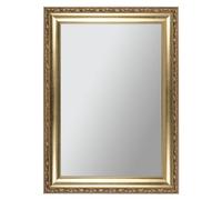 CLAMARO 'Franz' Miroir mural antique 80 x 120 cm avec cadre | Or vieilli | Shabby Chic Vintage Miroir baroque avec cadre en bois | Miroir baroque avec crochet de suspension en métal et matériel de