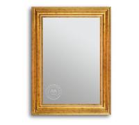 Clamaro Miroir Mural Gênes Baroque, 40 x 140 cm, Bois Massif, Aspect Ancien | Vitre en Verre Véritable, Panneau Arrière HDF, Crochet Métallique, Portrait et Paysage