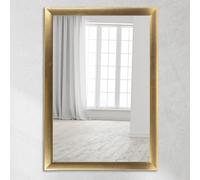 Clamaro Miroir Mural Neo Collage 70 x 160 cm, Doré, Cadre en Bois 38 mm