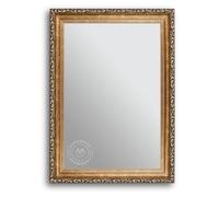 Clamaro Miroir Mural Vienne, Cadre en Bois Épicéa Doré, 65 x 165 cm