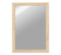 CLAMARO Miroir mural 'Vision 40 x 180 cm - Chêne Sonoma - Miroir carré moderne avec cadre en MDF - Avec crochet de suspension en métal et matériel de montage (format paysage et portrait)