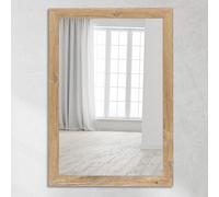 CLAMARO "Neo Collage" Miroir mural 80x180 cm avec cadre | Chêne Vintage Argent | Miroir moderne grand corps avec cadre en bois de 38 mm | Inclus support métallique et matériel de montage mural