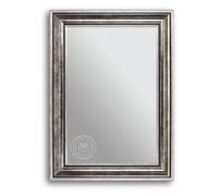 CLAMARO RIGA Miroir mural antique 45 x 105 cm avec cadre | Argent vieilli | Shabby Chic Vintage Miroir baroque avec cadre en bois | Miroir baroque avec crochet de suspension en métal et matériel de