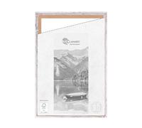 CLAMARO "SFR35" Cadre à joint d'ombre pour châssis de 100x130 cm | Chêne vintage blanc | Cadre en bois MDF pour toiles sur châssis avec système de suspension et matériel de montage inclus