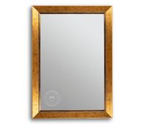 CLAMARO Sofia Miroir mural antique 40 x 130 cm avec cadre | Or | Shabby Chic Vintage Miroir baroque avec cadre en bois | Miroir baroque avec crochet de suspension en métal et matériel de montage