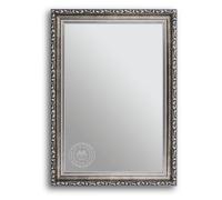 CLAMARO Vienne Miroir mural antique 70 x 105 cm avec cadre | Argent | Shabby Chic Vintage Miroir baroque avec cadre en bois | Miroir baroque avec crochet de suspension en métal et matériel de montage