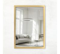 CLAMARO Vision Miroir mural 70 x 165 cm, doré, avec cadre, plus de 300 tailles au choix, miroir en verre véritable, montage portrait et paysage, fabriqué à la main en Allemagne