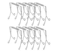 Clamp 10 Pieces Stainless Steel Heat-Resistant Food-clamps Secure Stuffed | Clips Barbecue Grill Tools For Kitchen, Restaurant, Campground, Cafeteria, Diner, Bakery, Buffet, Clamps Secure Stuffed Meat