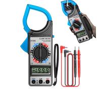 Clamp Meter, Voltage Tester LCD Display Jaw Design Detector, Precision Multimeter Electrician Tool with AC DC Current Voltage Reading for Home Industrial Circuit Use