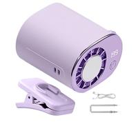 Clamp On Car Fan - 360 Degree Rotatable Adjustable Cooling Device, Rechargeable Portable Air Circulator | Compact Travel Accessory For Public Transport, Camping, Golf, Beach, Picnic, Gardening