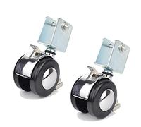 Clamp Wheel Casters,2 Inch,Alloy,with Brake,Mute,Strong,Durable,no,Bed,Furniture Caster 2Pcs Casters