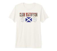 Clan Matheson Tartan Scottish Family Name Scotland Pride T-Shirt Haut de Gamme