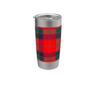 Clan Robertson Tartan écossais moderne Rouge Gobelet isotherme en acier inoxydable double paroi