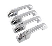 Clanche de Portière Poignée Compatible avec Dodge Ram 1500 2019-2024 : autocollant style fibre de carbone, moulure de poignée de porte extérieure argentée Poignée De Porte Extérieure(Chrome Smart)