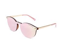 CLANDESTINE - Lunettes de Soleil Unisexe - Modèle Loop - Couleur Rose Miroir - Verres en Nylon Roses avec Filtre HD - Protection UV 400-139 x 56 mm