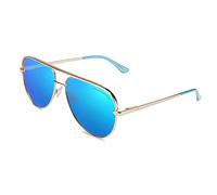 CLANDESTINE Panorama Gold Light Blue by HYPE - Lunettes de soleil nylon HD homme & femme