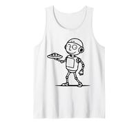 Clanker Meme Robot Manger Pizza Delivery Party Débardeur