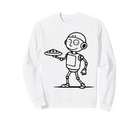 Clanker Meme Robot Manger Pizza Delivery Party Sweatshirt