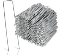 Clanmacy 250 pièces Ø2.8mm Ancres de terre 150x25mm Ancres de fixation acier galvanisé Piquets de terre Ancres de sol
