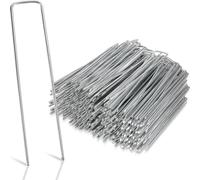 Clanmacy 400 pièces Ø2.8mm Ancres de terre 150x25mm Ancres de fixation acier galvanisé Piquets de terre Ancres de sol
