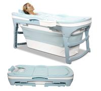 Clanmacy Baignoire Pliable pour Adultes et Enfants - Seau de Bain SPA pour Adultes 118 SPA COMPLET - KIT SPA - JACUZZI