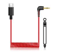 CLANMOU Câble adaptateur micro pour Rode Wireless Pro GO 2/ME USB C vers câble spiralé de 3,5 mm pour Hollyland Lark M1 / M2 / MAX / 150 / MAX Duo DAC Android iPhone 15 17 Pro Max 16e 15 Plus