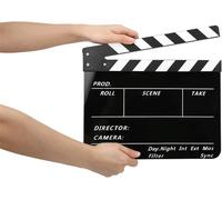 Clap De Cinéma Acrylique 30X25Cm,Accessoire De Photographie De Film Et De Télévision Avec Aimants,Pour Souvenirs De Films,Jeux De Rôle,Montage,Production Vidéo,Photographie D'Appar[HDM5234826]