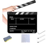Clap De Cinéma, Acrylique Film Clapper Avec Kit Gratuit, Clap Réalisateur Professionnel Et Marqueur, Cinema Decoration, Film Coupe Prop Pour Production Vidéo, Tv, Action Cut Clappe[Audio554]