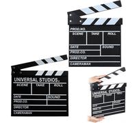 Clap De Cinéma, Clap De Cinéma Noir Et Blanc 18 X 20 Cm,Clapper Board,Clap Réalisateur Et Marqueur,Cinema Decoration,Film Coupe Prop Pour Production Vidéo,Tv,Action Cut Cl[Video36]
