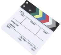 Clap de cinéma Clap de réalisateur Clap de tournage Clapboard Photo Prop pour Décoration 20x19.5cm / 7.87x7.68in