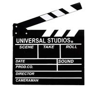 Clap de cinéma en bois, 30,5 x 27,9 cm, accessoire de cinéma noir et blanc