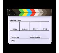 Clap de cinéma StudioKing SK-CB3025A avec surface effaçable pour synchronisation audio-vidéo