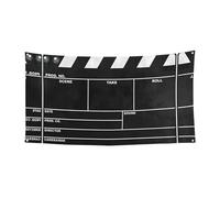 Clap de film classique noir imprimé Holloween Bannière festive, panneau pour célébrations, facile à accrocher avec des cordes, 1 paquet