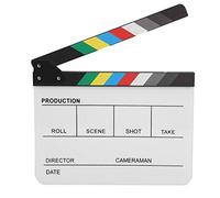 Clap de Réalisateur en Plastique Acrylique 30 x 25 cm - Clap Professionnel pour Tournage Film Vidéo - Accessoire Cinéma Directeur Technique