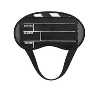 Clapboard de film classique noir pour adultes - Masque de sommeil confortable - Blocage de la lumière - Aide à la sieste pour les voyages, l'insomnie et le camping