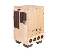 Clapbox Cajembe Cajon (4 instruments en 1) - Bois d'hévéa (H:50 W:30L:30L) 3 caisses claires internes, naturel